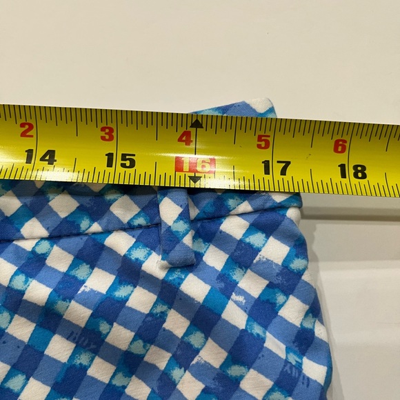 Lilly Pulitzer Boca Blue & White Checkered Gretchen Shorts Sz. 14 - Picture 10 of 12